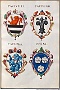 1550. Stemmi di alcune famiglie nobili di Padova.. Insignia nobilium Patavinorum.Biblioteca digitale Monaco di B 8 (Oscar Mario Zatta)